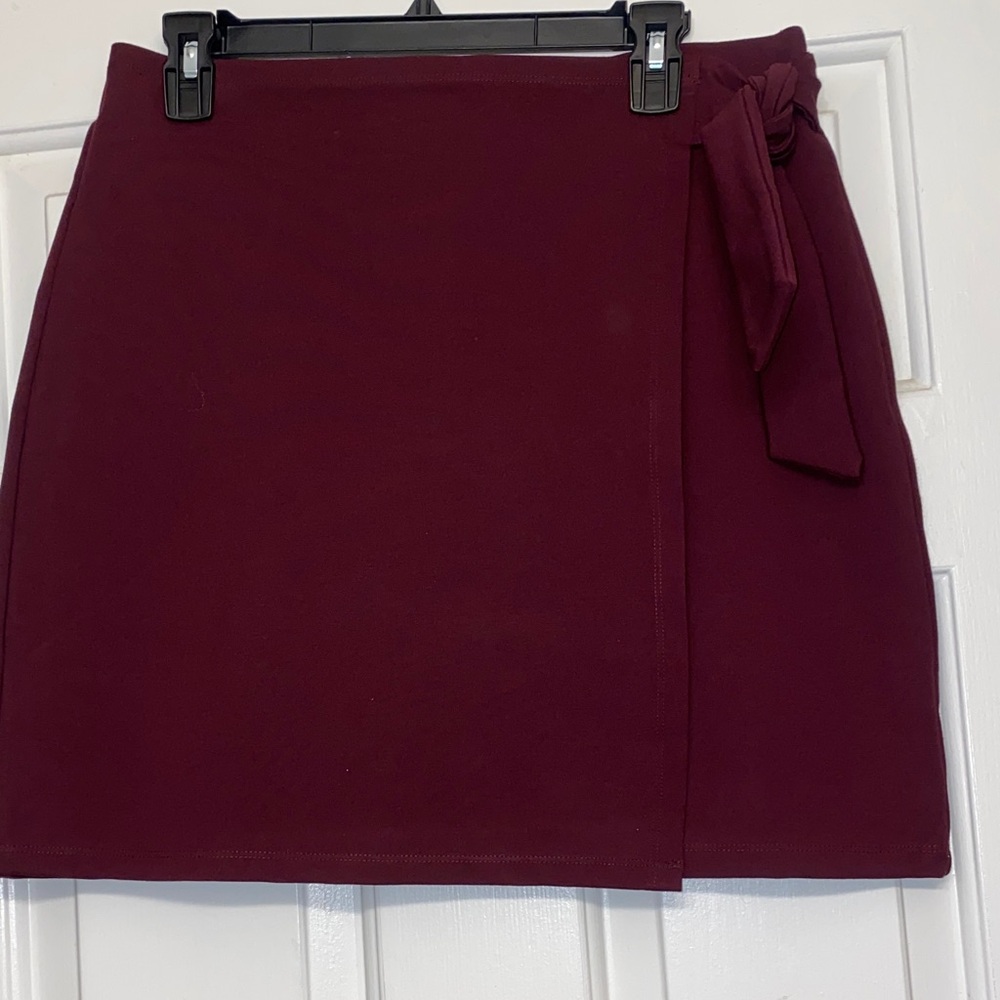 LOFT Outlet Burgundy Mini Skirt